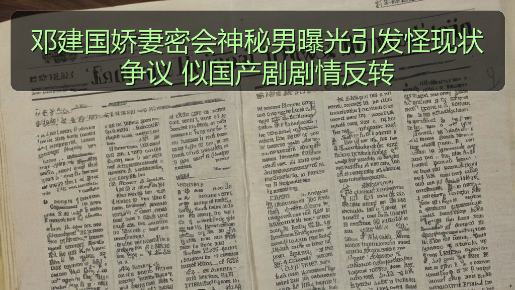 邓建国娇妻密会神秘男曝光引发怪现状争议 似国产剧剧情反转